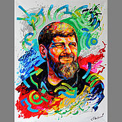 Картины и панно handmade. Livemaster - original item Pictures: Ramzan Kadyrov. Handmade.