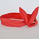 Women's headband Solokha PIN up red polka dot / solid, Bandage, Moscow,  Фото №1