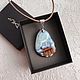 Pendant with natural agate Winter in the village. Pendant. iloverussia. Online shopping on My Livemaster.  Фото №2