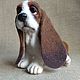 Basset, looking into your soul, Felted Toy, Tolyatti,  Фото №1