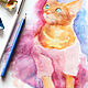 Кошка в розовом. Картины. Картинки от Юльфинки (Сафина Юля). Ярмарка Мастеров.  Фото №5