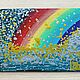 Rainbow painting on a mini easel 'Basis' 20h15 cm, Pictures, Volgograd,  Фото №1