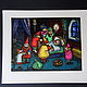 Snow white and the 7 dwarfs. Khokhlov And. And. linocut. Vintage interior. 1000-melochej. Online shopping on My Livemaster.  Фото №2