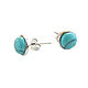 Stud earrings with turquoise, turquoise earrings, earrings as a gift. Stud earrings. Irina Moro. My Livemaster. Фото №5