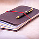 Leather notebook 'Malaga' size 11*21cm extended, Notebook, St. Petersburg,  Фото №1