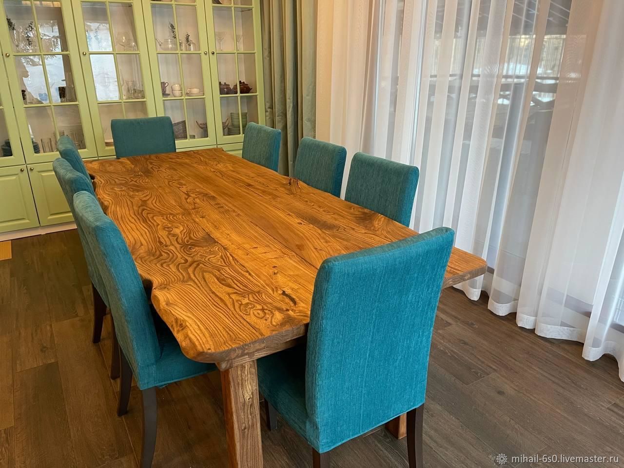 Столы: Обеденный стол из слэба карагача в интернет-магазине Ярмарка ...