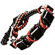 Black and red Shambhala made of natural shungite (Arachne Scorpion), Bead bracelet, Petrozavodsk,  Фото №1