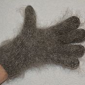 Аксессуары handmade. Livemaster - original item Gloves knitted feather men`s very warm 100% goat down. Handmade.