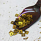  curly 4 mm Bronze metal square 2 gr. Sequins. agraf. My Livemaster. Фото №5