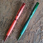 Перьевая ручка c натуральным камнем везувианит