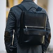Мужская кожаная сумка-мессенджер "Vincent" (коричневая)