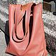 Order Leather bag ( shopper pink ). migotobags. Livemaster. . Sacks Фото №3