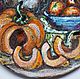 блюдо настенное Натюрморт с яблоками и тыквой. Подвески. Ольга Керамическая. Интернет-магазин Ярмарка Мастеров.  Фото №2