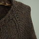 Brown jacket with buttons 'Truffle' Irish yarn, Cardigans, Saratov,  Фото №1