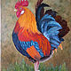 Painting Rooster, Bird oil painting, Pictures, Moscow,  Фото №1