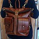 Backpack-leather bag 4, Backpacks, St. Petersburg,  Фото №1