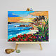 Картина маслом пейзаж "Пляж" Берег, остров, закат, пальмы. Картины. Картина от Ани. Ярмарка Мастеров.  Фото №6
