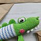 Крокодил, аллигатор, крокодильчик, зеленый крокодил, мини кроко. Мягкие игрушки. Vivika12. Интернет-магазин Ярмарка Мастеров.  Фото №2