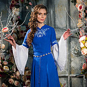 Русский стиль handmade. Livemaster - original item Dress linen 
