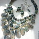 Necklace 3 strands and Earrings - MOSS AGATE beads. Jewelry Sets. Dorida's Gems (Dorida-s-gems). My Livemaster. Фото №6