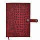 Заказать Красный ежедневник из натуральной кожи под Крокодила. Shiva Leather - изделия из кожи. Ярмарка Мастеров. . Ежедневники Фото №3