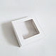 Коробка с окном 11х11х4,5 см, белая, маленькая, для пряников, Коробки, Москва,  Фото №1
