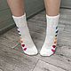RussianSocks вязаные носки с сердечками маме девушке сестре. Носки. RussianSocks ВЯЗАНЫЕ НОСКИ ВАРЕЖКИ. Интернет-магазин Ярмарка Мастеров.  Фото №2