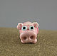 Pig with a rose glass miniature pig Piglet. Miniature figurines. Myhappyhobby. Online shopping on My Livemaster.  Фото №2