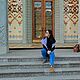 Вязаная шаль-платок ручной работы «Восток». Платки. Galami. Ярмарка Мастеров.  Фото №5