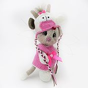 Куклы и игрушки handmade. Livemaster - original item Toy cat in a cow costume. Handmade.