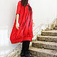 Длинная туника "Chiffon Beauty in Red" D0022. Туники. Fraktura     Ольга и Мария. Ярмарка Мастеров.  Фото №5