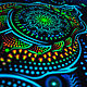 Luminous fluorescent fabric 'Butterfly Effect-H». Subculture Attributes. Fractalika. My Livemaster. Фото №4