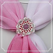 Украшения handmade. Livemaster - original item Ring scarf with rose quartz. Handmade.