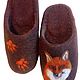 Felted slippers 'Sly fox'. Flip flops. Szavolokina. Online shopping on My Livemaster.  Фото №2