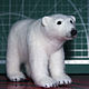 Polar bear, felted toy. Felted Toy. zverki (zverki). My Livemaster. Фото №6