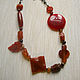 Beads 'Carnelian cuts' on a vintage chain. Necklace. art-o-bus. Online shopping on My Livemaster.  Фото №2
