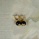 Order Earrings with black agate in gold. CvetlanaCm (avtorbiju). Livemaster. . Earrings Фото №3