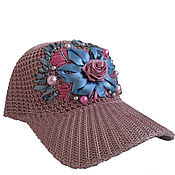 Свадебный салон handmade. Livemaster - original item Women`s Baseball Cap ROSE ANTIQUE Headdress. Handmade.