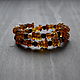 Amber bracelet with wooden beads in a gift box, Bead bracelet, Kaliningrad,  Фото №1
