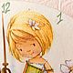 Маленькая фея (River Fairy). Часы классические. Соловей и роза (alunkia). Интернет-магазин Ярмарка Мастеров.  Фото №2