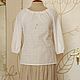 Order White blouse made of Peasant sewing with 3/4 sleeve. CreativChik by Anna Krapivina (Creativchik). Livemaster. . Blouses Фото №3
