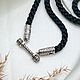 Гайтан на шею со штангой для креста. Чокер. MisMi jewelry. Ярмарка Мастеров.  Фото №4