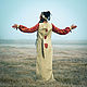 Native Linen Ethnic Dress «Shamanic». Dresses. mongolia. My Livemaster. Фото №5