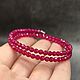 Red ruby spinel bracelet with a cut. Bead bracelet. naturalkavni. My Livemaster. Фото №5