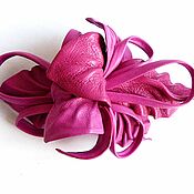 Украшения handmade. Livemaster - original item Clip for an elegant hairstyle automatic Magenta flower hot pink. Handmade.
