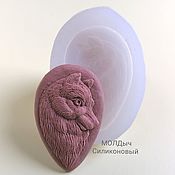 Материалы для творчества handmade. Livemaster - original item Mold Fox 4 x 2,6 x 0,5 cm Silicone Mold for cabochons and pendants. Handmade.