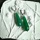 Silver drop earring green. 925 sterling silver Chrysoprase PR. Earrings. Jewelry Elena. Online shopping on My Livemaster.  Фото №2