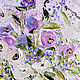 Сиреневая лиловая фиолетовая картина маслом с цветами белые розы пионы, Картины, Пермь,  Фото №1