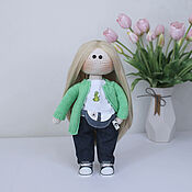 Куклы и игрушки handmade. Livemaster - original item Interior doll in jeans. Handmade doll. Handmade.