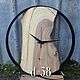  Часы Лофт из карагача в стальном круге, Часы классические, Санкт-Петербург,  Фото №1